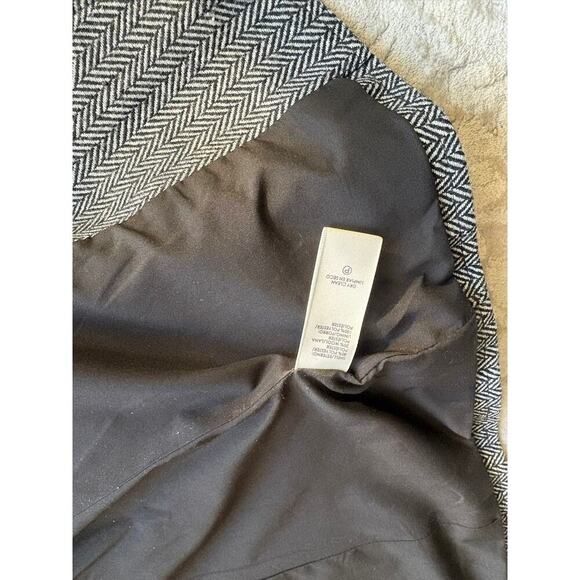 Rebecca Minkoff Wool Blend Herringbone Blazer Gray Black Jacket Size 4 - Picture 5 of 8